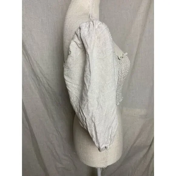 Reformation Scarlett Linen Cream Two Piece Set Size 8 - Picture 5 of 16